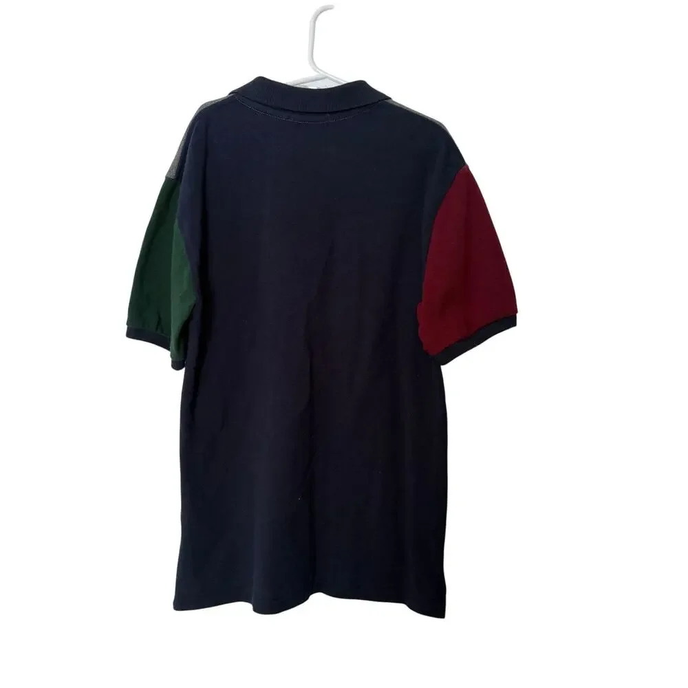 Polo Ralph Lauren Polo Shirt Boys 10-12 Gray Color Block Sleeve Short Sleeve